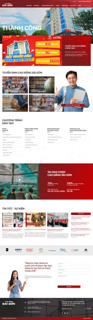 Dự án thiết kế Website Trường cao đẳng Sài Gòn